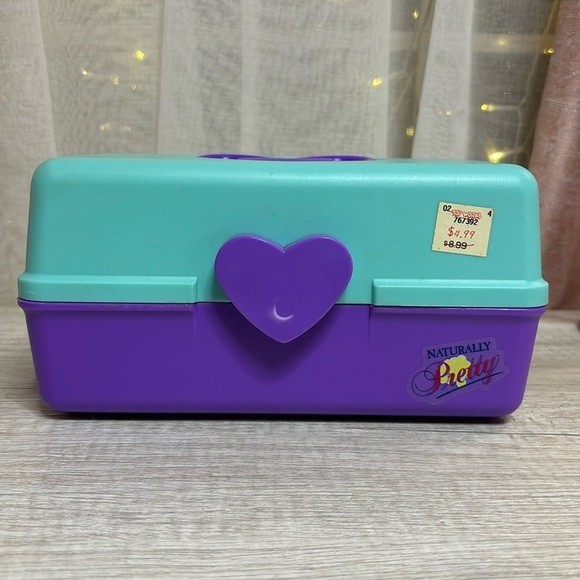 Other - Vintage Naturally Pretty Cosmetics Case Travel Storage Jewelry Case